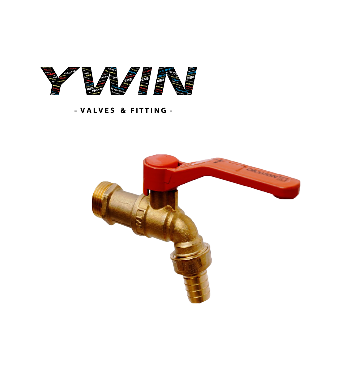 Vòi đồng YWIN   tay cam YW404