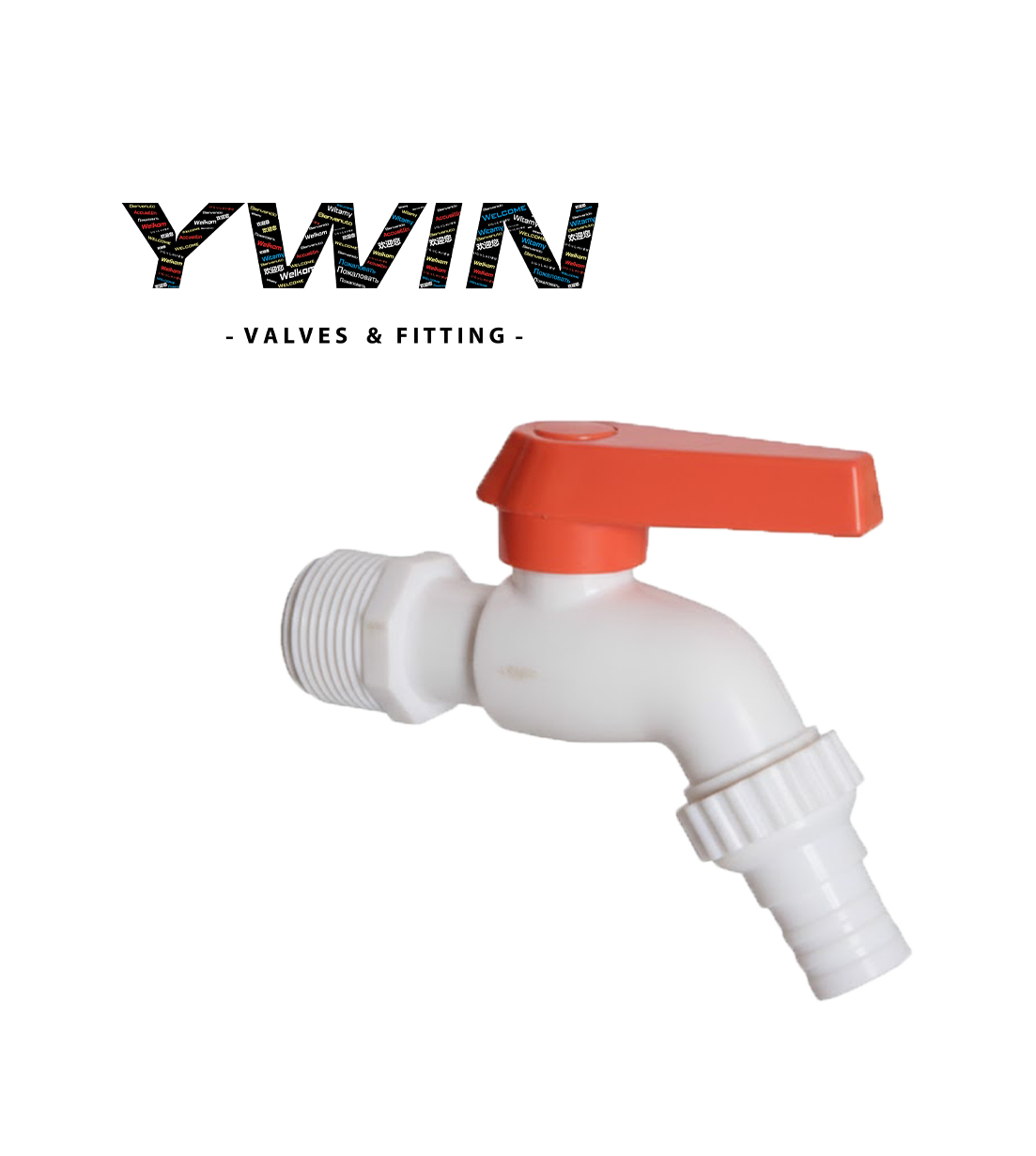 Vòi nhựa tay đỏ     mỏ vịt YW 305